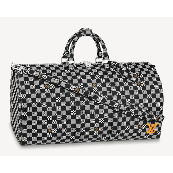 Louis Vuitton Keepall Bandouliere 50 Distorted Damier Duffle Weekend Travel Bag - Picture 2 of 11